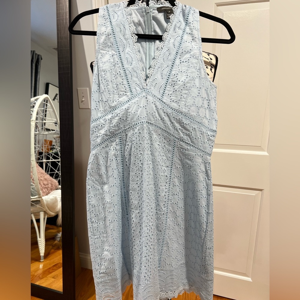 Light blue eyelet French Connection dress